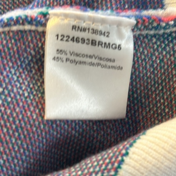 OntWelfth Double Knit Long Sleeve Turtleneck Daisy Flower Graphic Sweater Size M - Picture 12 of 13